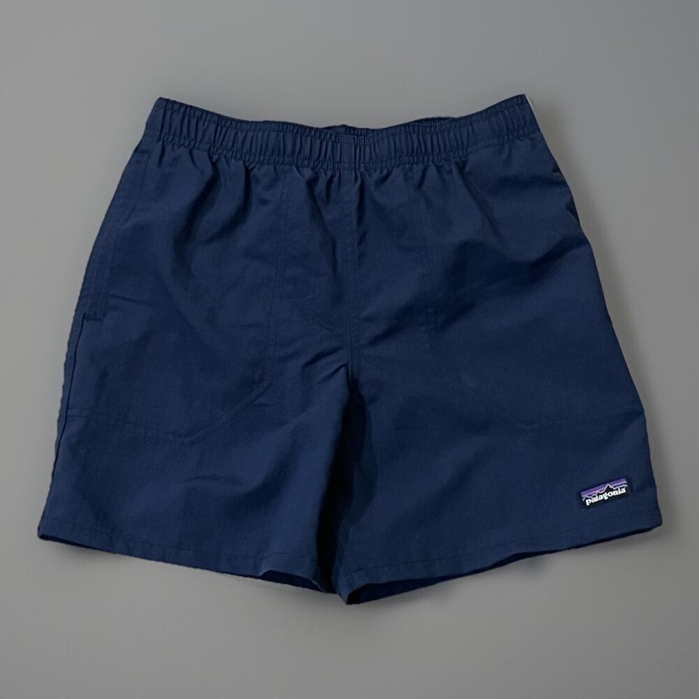 $49 Patagonia Baggies Kids Boys/Girls Medium M 10 Blue Lined Swim Shorts NWT NEW